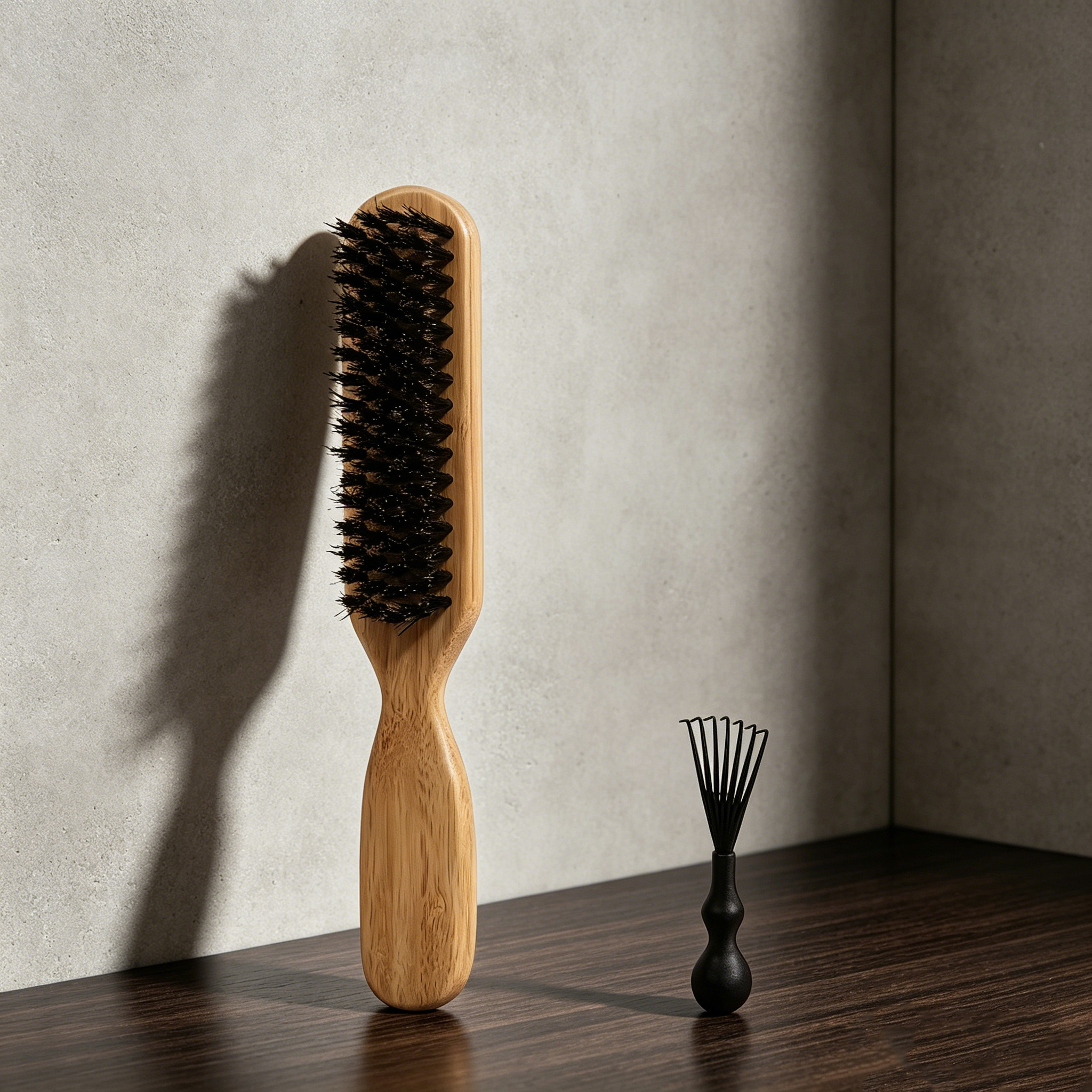 Bamboo Hair Brush - 2Pcs Bamboo Hair Brush Set with