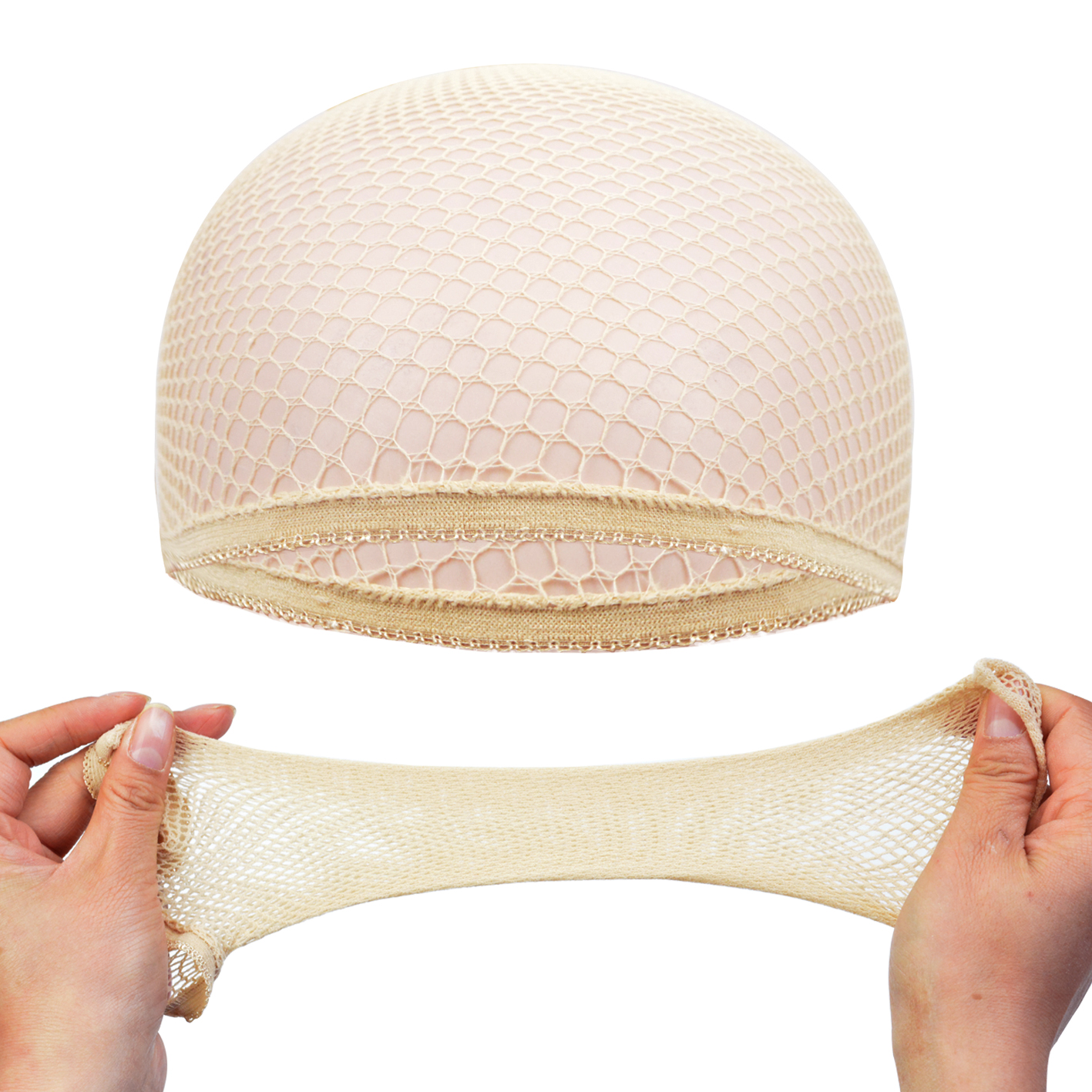 Wig Cap Stocking - Big Hole Wig Cap Elastic Edge