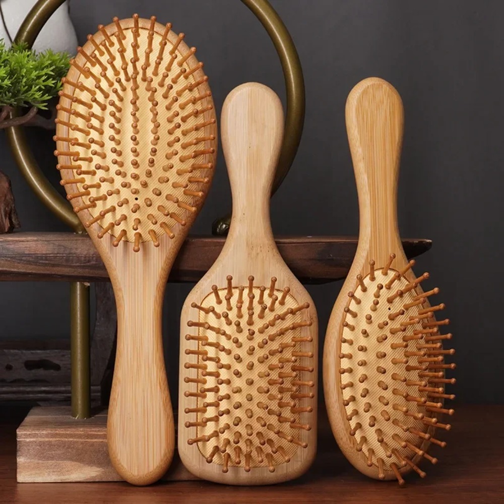 Bamboo Hair Brush - Combs Bamboo Air Cushion Massage Comb