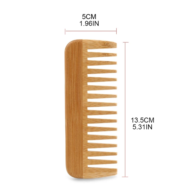 Natural Bamboo Wide Toothed Co - Bamboo Hair Brush recension och pris