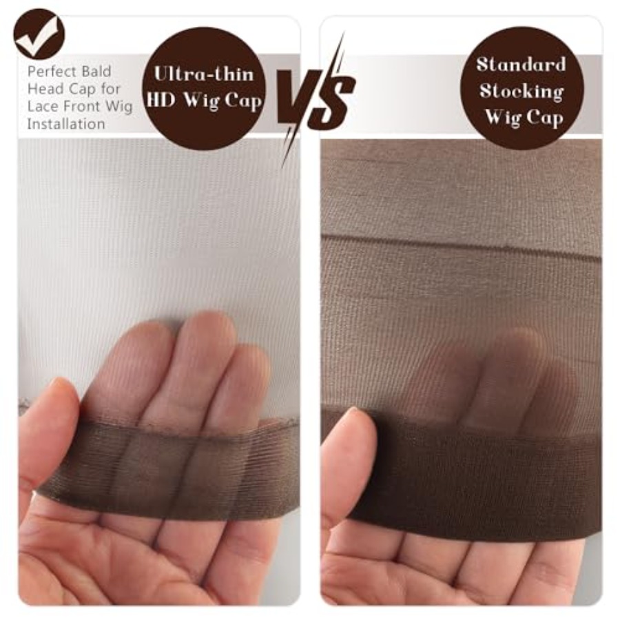HD Bald Caps for Lace Front Wi - Wig Cap Stocking recension och pris