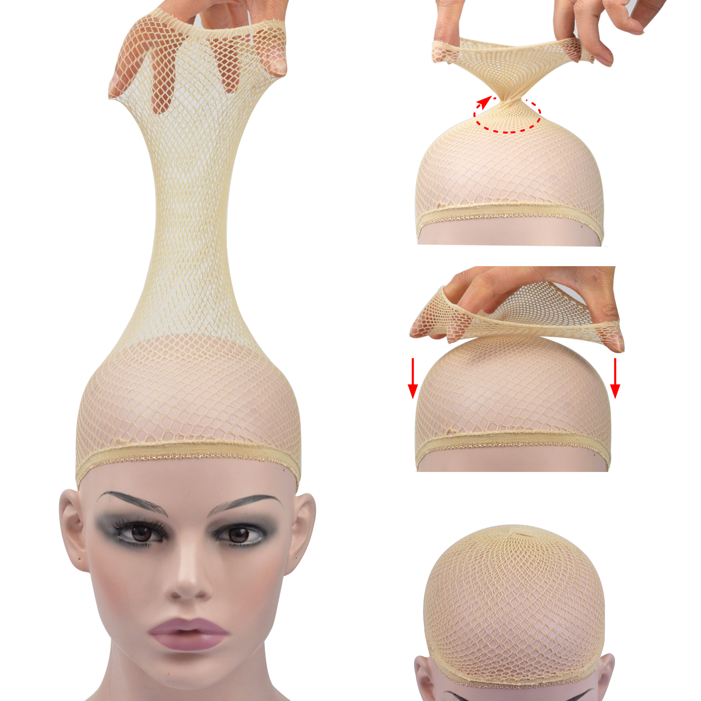 Big Hole Wig Cap Elastic Edge  - Wig Cap Stocking recension och pris