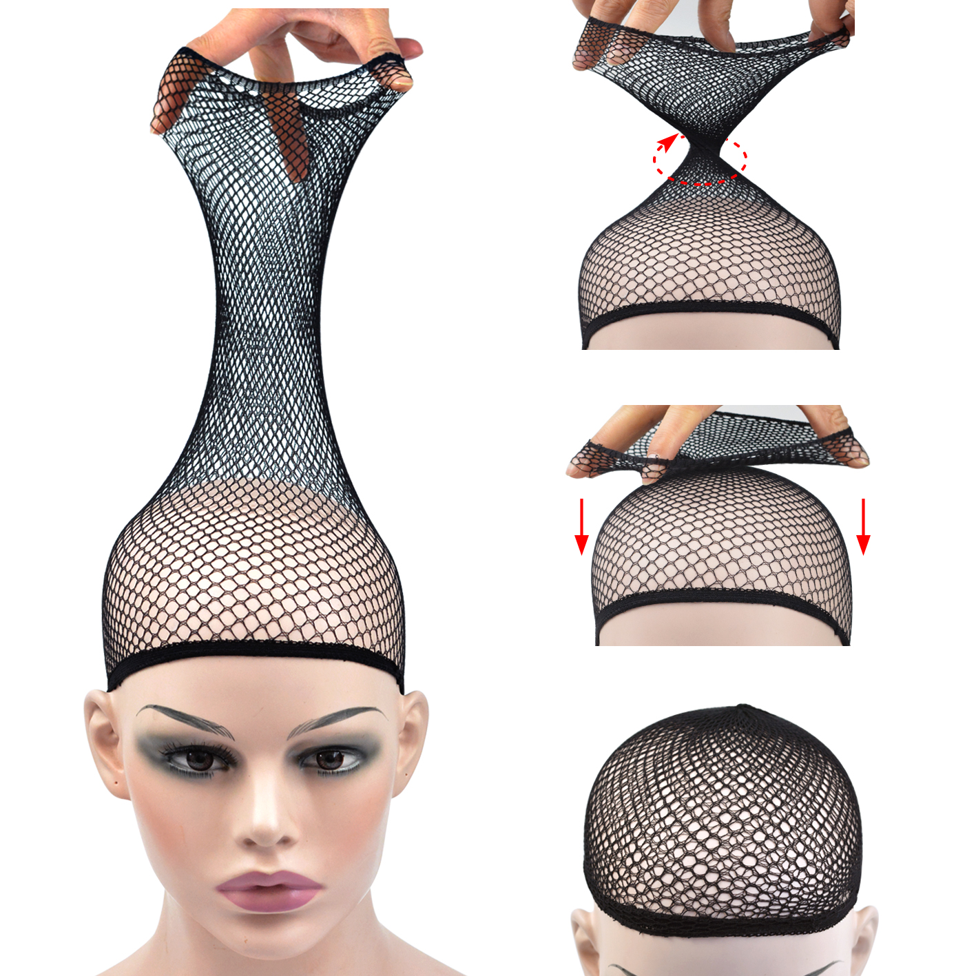 Big Hole Wig Cap Elastic Edge  - Wig Cap Stocking recension och pris