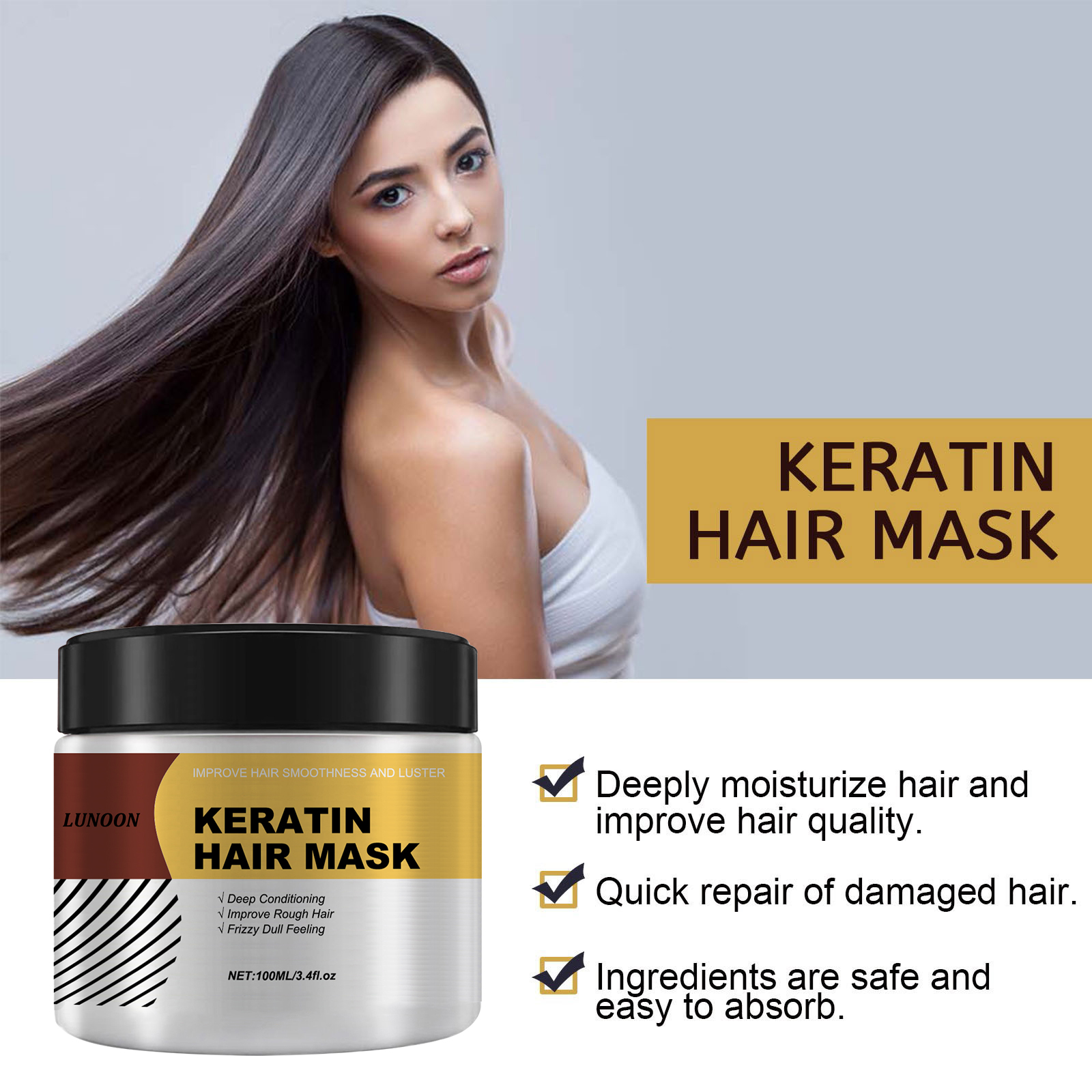 LUNOON Hair Mask 100ml - Deep  - Deep Conditioner Mask recension och pris