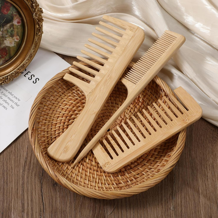 1pc/3pcs Handmade Bamboo Anti- - Bamboo Hair Brush recension och pris