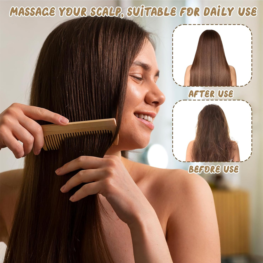 1pc/3pcs Handmade Bamboo Anti- - Bamboo Hair Brush recension och pris