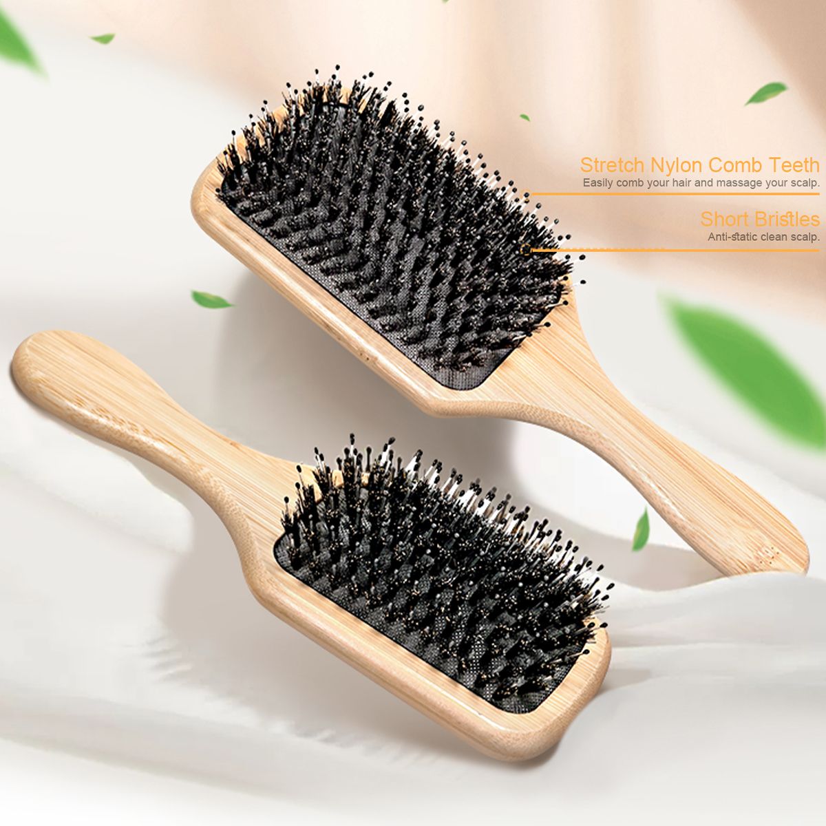 Square Air Cushion Bamboo Comb - Bamboo Hair Brush recension och pris