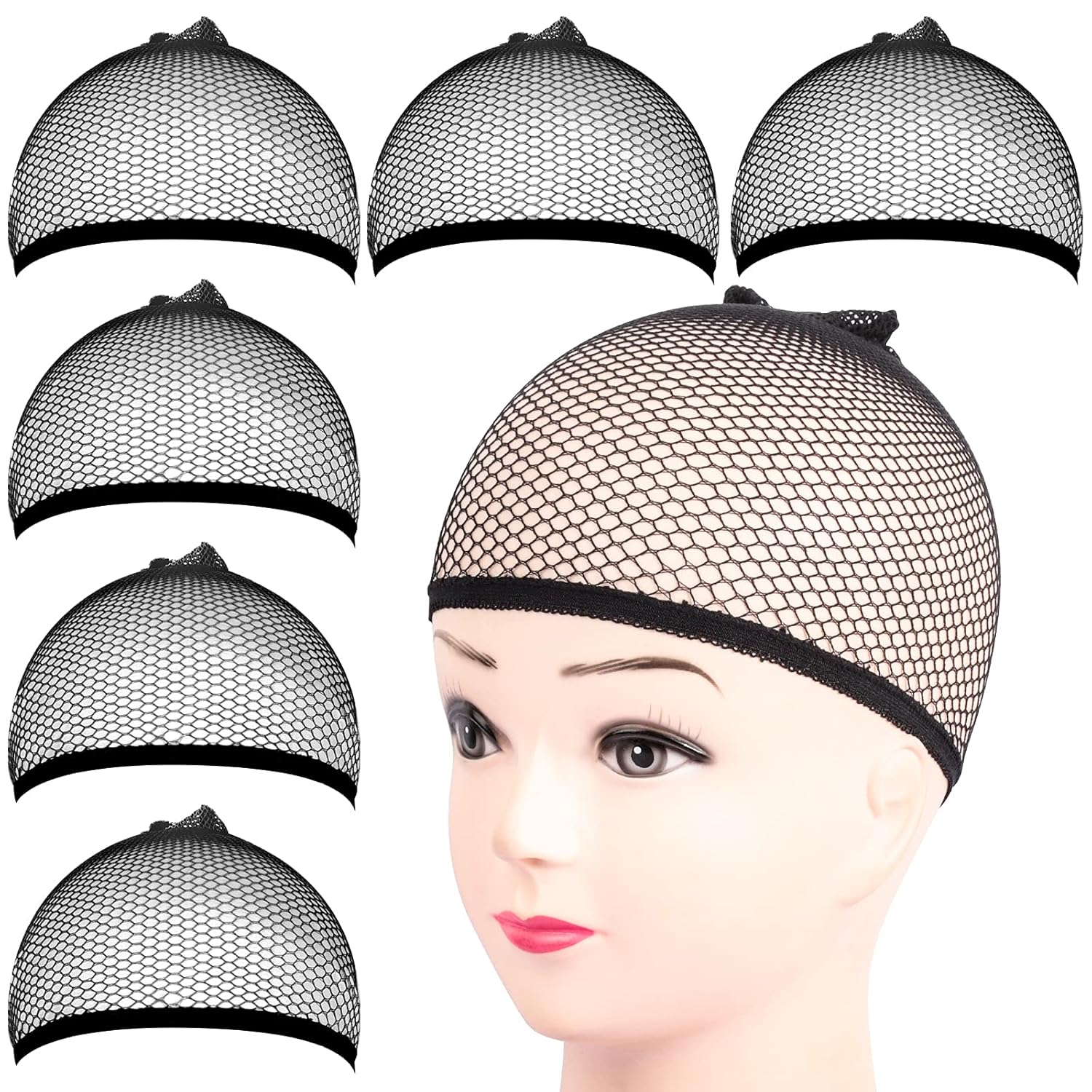 6Pcs Mesh Net Stocking Wig Cap - Wig Cap Stocking recension och pris