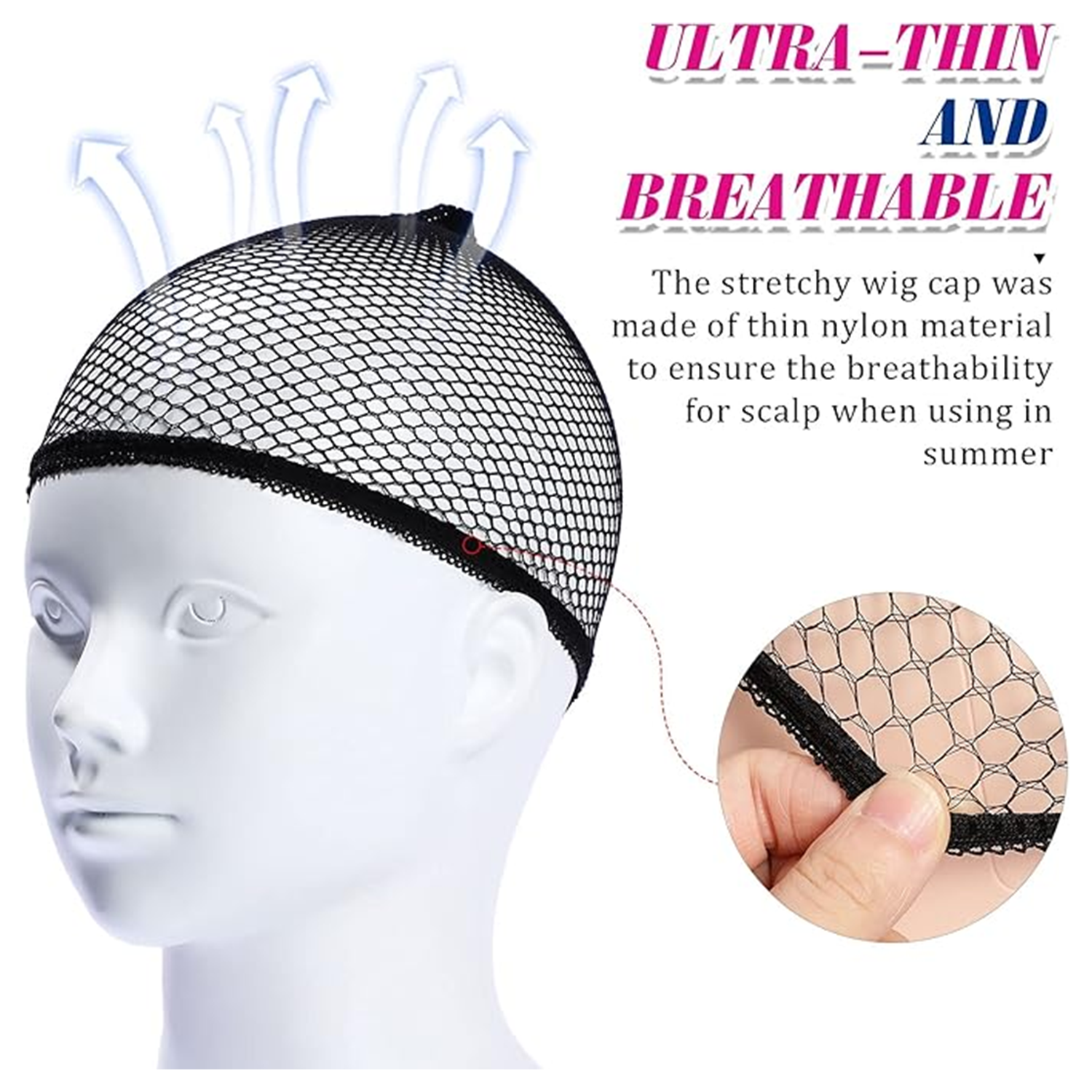 6Pcs Mesh Net Stocking Wig Cap - Wig Cap Stocking recension och pris