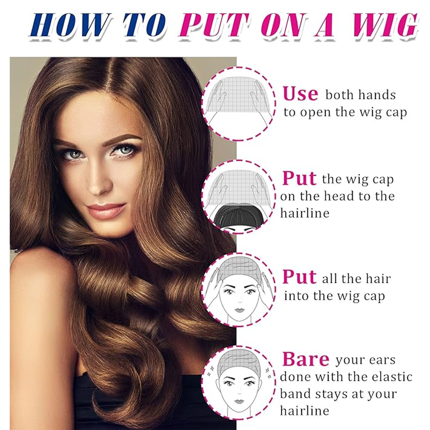 6Pcs Mesh Net Stocking Wig Cap - Wig Cap Stocking recension och pris