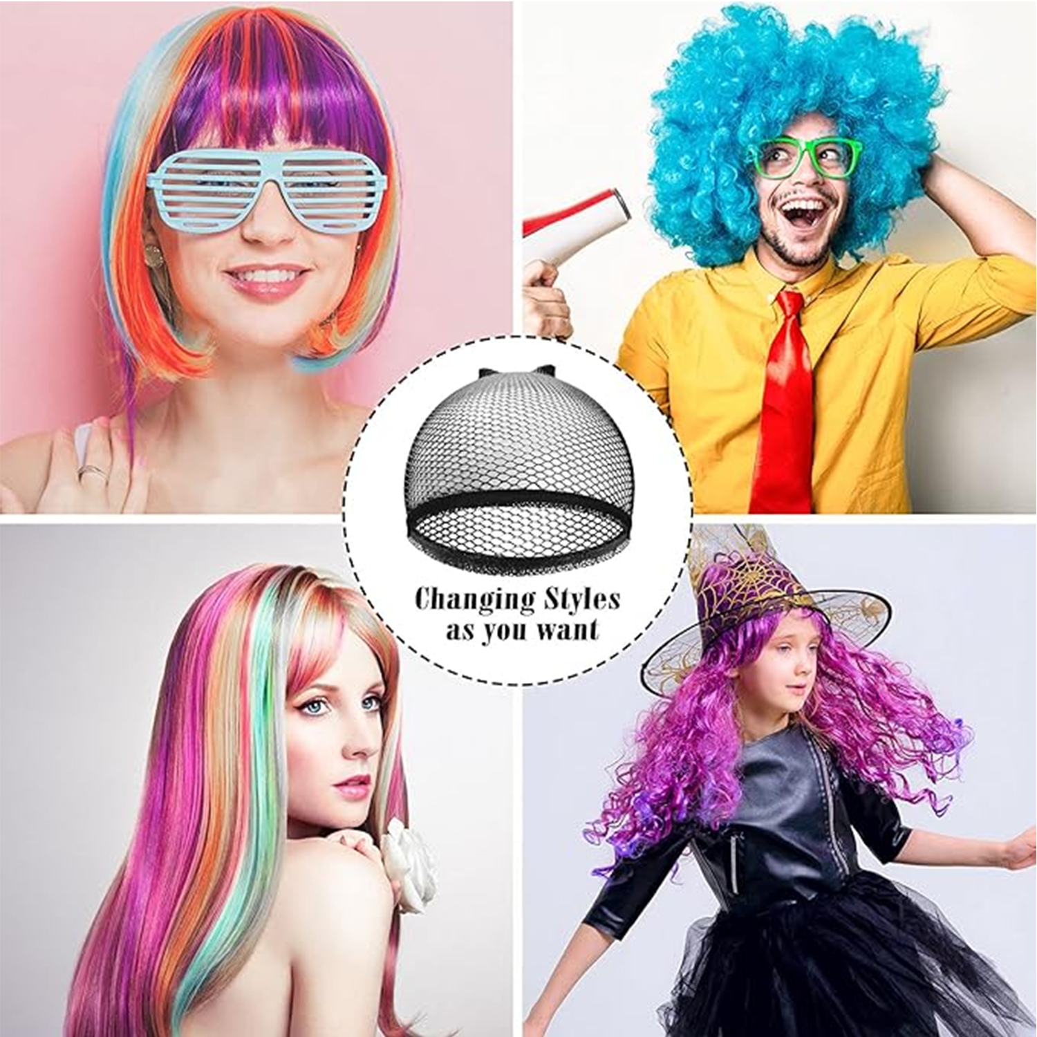 6Pcs Mesh Net Stocking Wig Cap - Wig Cap Stocking recension och pris