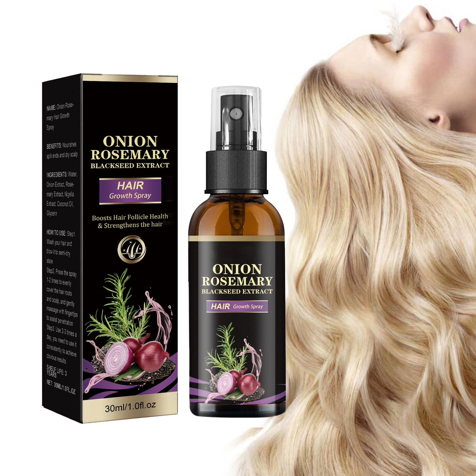 30ml Hair Growth Spray Onion R - Hair Care Products recension och pris