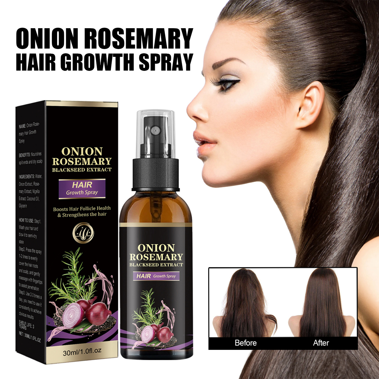 30ml Hair Growth Spray Onion R - Hair Care Products recension och pris