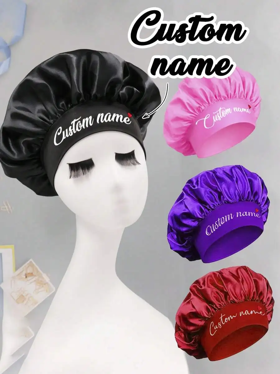 Personalized Satin Sleep Cap f - Hair Care Names recension och pris
