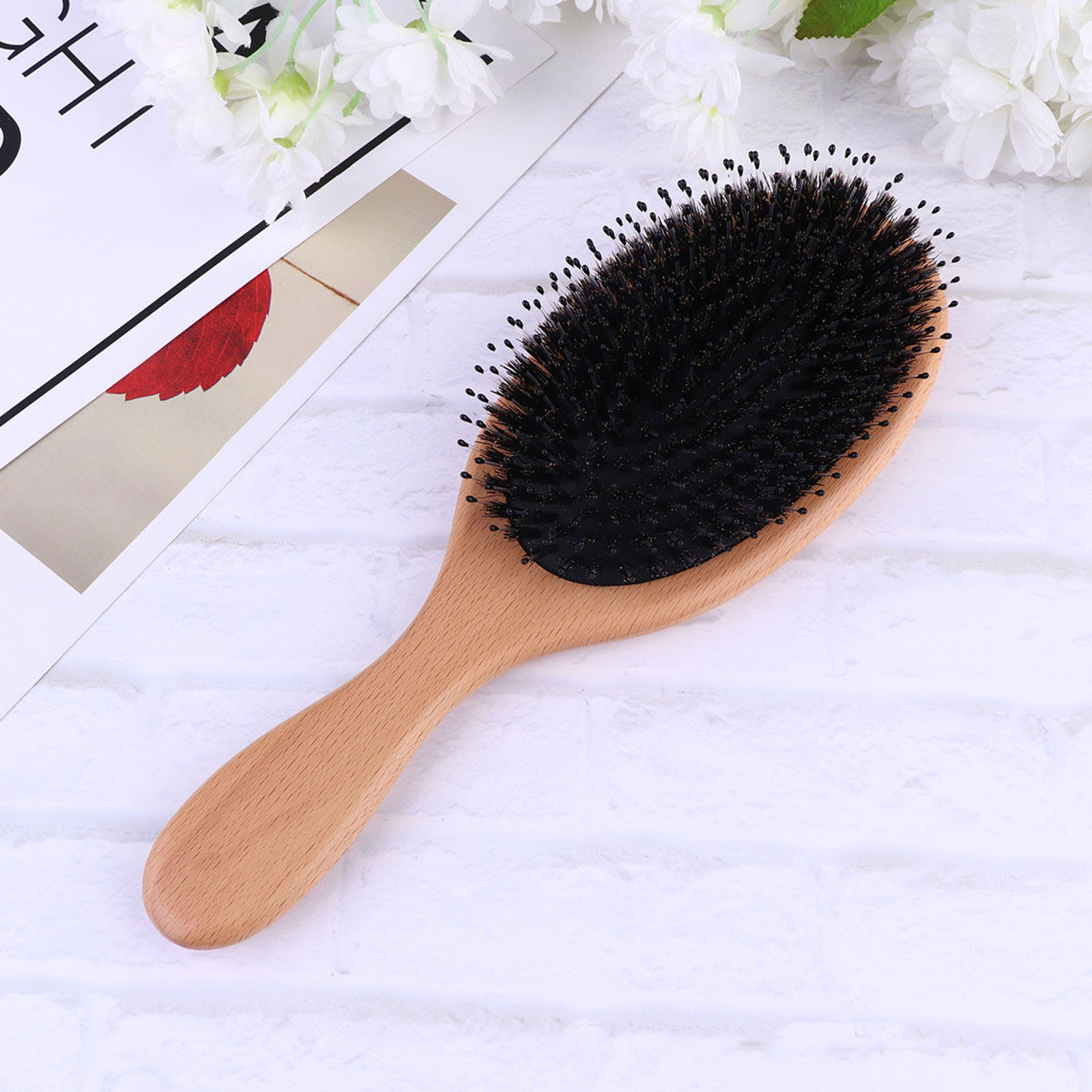 2 Pcs Bamboo Bristle Brush Boa - Bamboo Hair Brush recension och pris