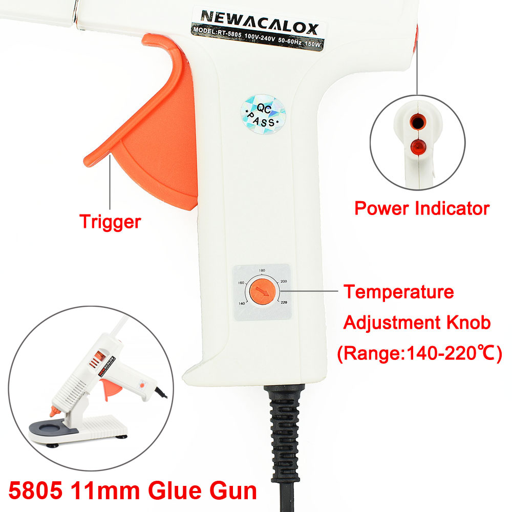 NEWACALOX EU 220V Hot Melt Glu - Glue Gun Hair recension och pris