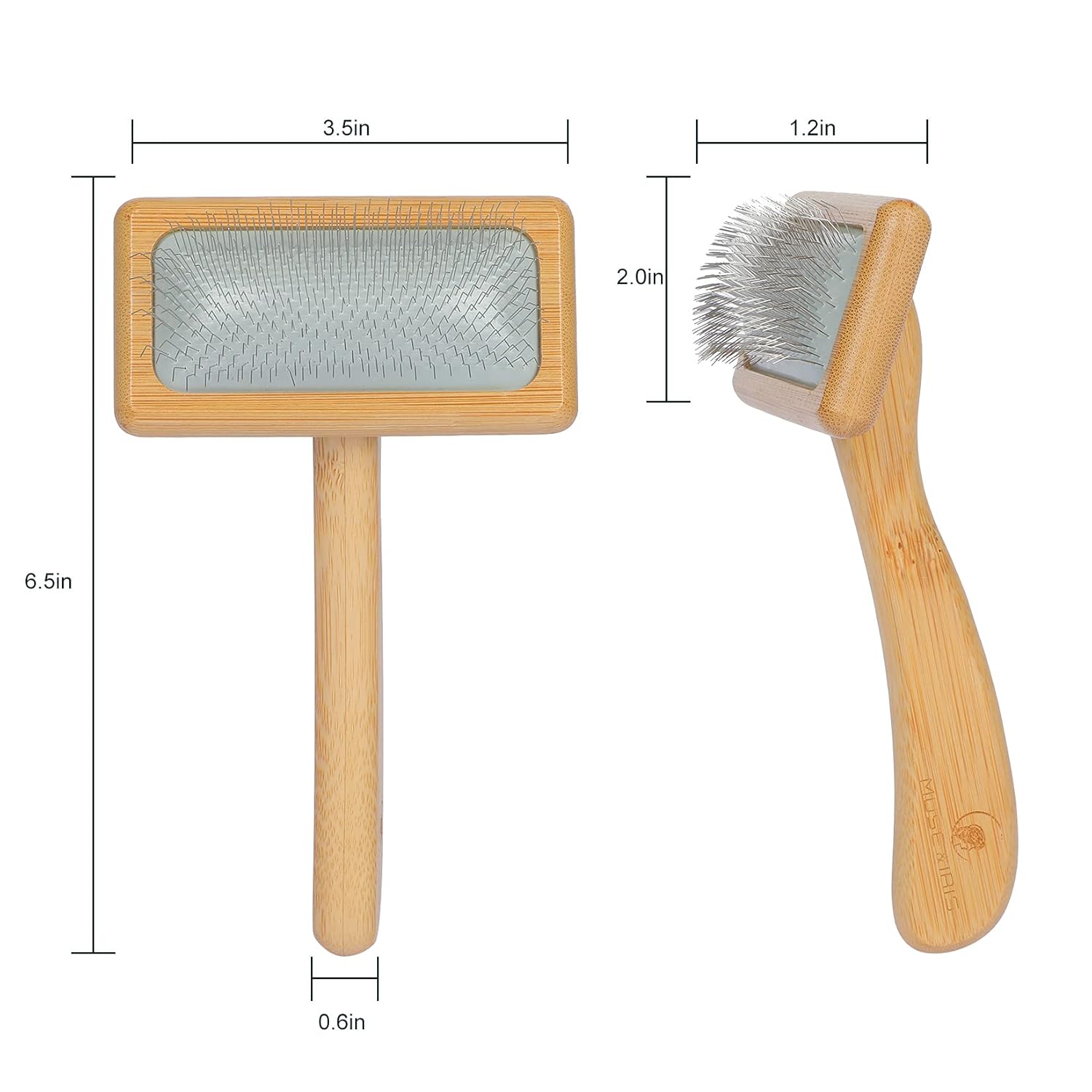 Pet Slicker Brush, Bamboo Hand - Bamboo Hair Brush recension och pris